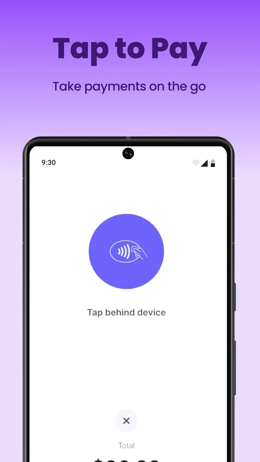 HighLead mobile app Tap to Pay screen